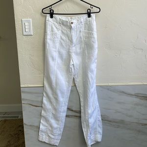 Nicole by Nicole Miller White linen pants